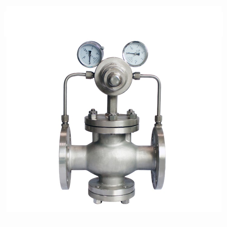 High Pressure Flange Type Stainless Steel SS304 Manual Hydraulic Pressure Relief Valve With Gauge